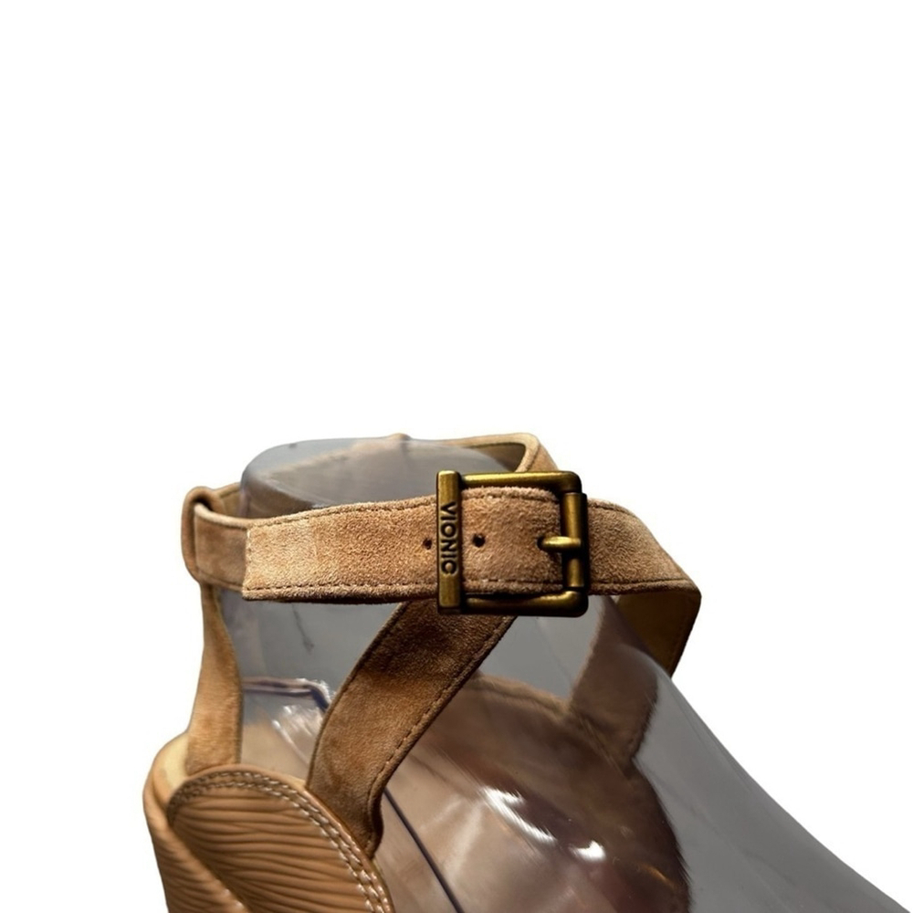 Vionic Macaroon Tan Bonita Women's Orthotic Platform Wedge Sandal Size 11 - Picture 13 of 16